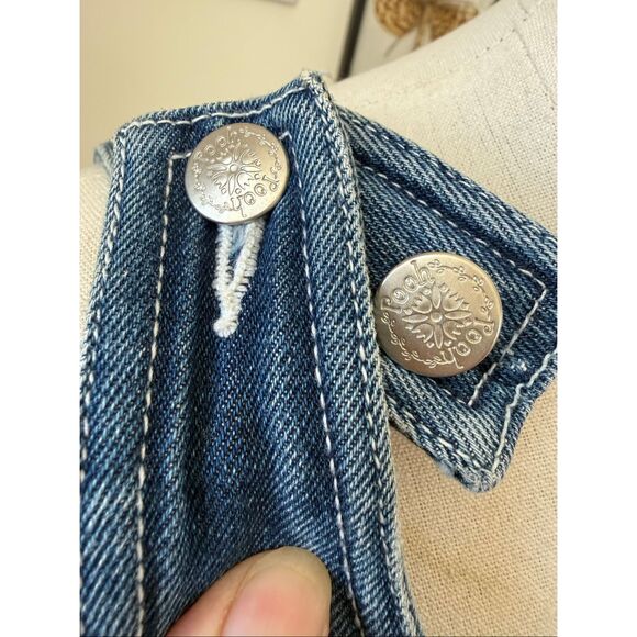 Vintage 90s Disney Winnie the Pooh Piglet Jerry Leigh Embroidered Denim Jumper X - Picture 7 of 9